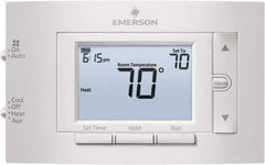 White-Rodgers - 50 to 99°F, 2 Heat, 1 Cool, Digital Programmable Multi-Stage Thermostat - 20 to 30 Volts, 1.77" Inside Depth x 1.77" Inside Height x 5-1/4" Inside Width, Horizontal Mount - All Tool & Supply