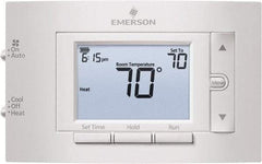 White-Rodgers - 50 to 99°F, 1 Heat, 1 Cool, Digital Programmable Thermostat - 20 to 30 Volts, 1.77" Inside Depth x 1.77" Inside Height x 5-1/4" Inside Width, Horizontal Mount - All Tool & Supply