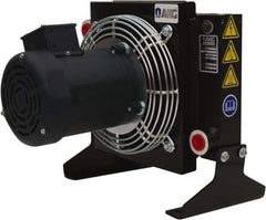 AKG Thermal Systems - SAE #12, 1 Fan Mount, Liquid-To-Air Aluminum Brazed Process Equipment Heat Exchanger - Oil Cooler, Ethylene Glycol/Water Mixture Cooler, 13.74" High x 13.78" Wide x 12.56" Deep, 250°F Max - All Tool & Supply