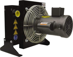 AKG Thermal Systems - SAE #16, 1 Fan Mount, Liquid-To-Air Aluminum Brazed Process Equipment Heat Exchanger - Oil Cooler, Ethylene Glycol/Water Mixture Cooler, 15.91" High x 15.75" Wide x 14.5" Deep, 250°F Max - All Tool & Supply