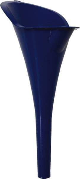 Funnel King - 1 Qt Capacity Polyethylene Funnel - 3-1/2" Mouth OD, 13/16" Tip OD, 11" Straight Spout, Blue - All Tool & Supply