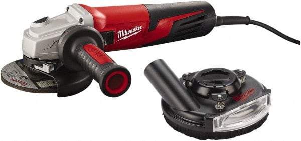 Milwaukee Tool - 5" Wheel Diam, 11,000 RPM, Corded Angle & Disc Grinder - 5/8-11 Spindle, 120 Volts, 13 Amps - All Tool & Supply