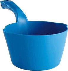 Remco - 32 oz Blue Polypropylene Round Bottom Scoop - 6.8" Wide x 5.3" Deep Bowl, 5-1/2" Handle Length, 11.6" OAL - All Tool & Supply