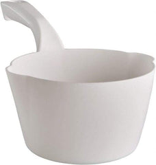 Remco - 32 oz White Polypropylene Round Bottom Scoop - 6.8" Wide x 5.3" Deep Bowl, 5-1/2" Handle Length, 11.6" OAL - All Tool & Supply