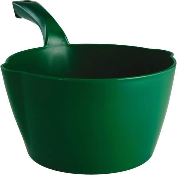 Remco - 64 oz Green Polypropylene Round Bottom Scoop - 8.3" Wide x 4-1/2" Deep Bowl, 5-1/2" Handle Length, 13" OAL - All Tool & Supply