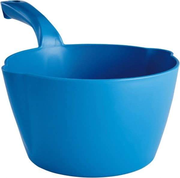 Remco - 64 oz Blue Polypropylene Round Bottom Scoop - 8.3" Wide x 4-1/2" Deep Bowl, 5-1/2" Handle Length, 13" OAL - All Tool & Supply