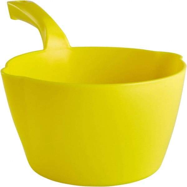 Remco - 64 oz Yellow Polypropylene Round Bottom Scoop - 8.3" Wide x 4-1/2" Deep Bowl, 5-1/2" Handle Length, 13" OAL - All Tool & Supply