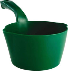 Remco - 32 oz Green Polypropylene Round Bottom Scoop - 6.8" Wide x 5.3" Deep Bowl, 5-1/2" Handle Length, 11.6" OAL - All Tool & Supply