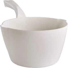 Remco - 64 oz White Polypropylene Round Bottom Scoop - 8.3" Wide x 4-1/2" Deep Bowl, 5-1/2" Handle Length, 13" OAL - All Tool & Supply