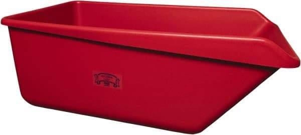 Remco - 149 Gal Red Rectangular Polyethylene Tub - 21-3/4" High x 32" Diam - All Tool & Supply