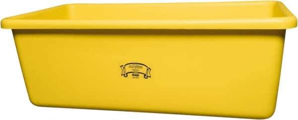 Remco - 70 Gal Yellow Rectangular Polyethylene Tub - 17" High x 26-1/2" Diam - All Tool & Supply