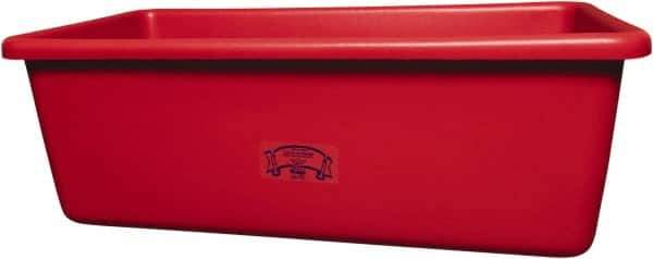 Remco - 70 Gal Red Rectangular Polyethylene Tub - 17" High x 26-1/2" Diam - All Tool & Supply