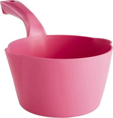 Remco - 32 oz Pink Polypropylene Round Bottom Scoop - 6.8" Wide x 5.3" Deep Bowl, 5-1/2" Handle Length, 11.6" OAL - All Tool & Supply