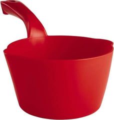 Remco - 32 oz Red Polypropylene Round Bottom Scoop - 6.8" Wide x 5.3" Deep Bowl, 5-1/2" Handle Length, 11.6" OAL - All Tool & Supply