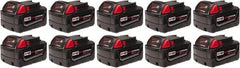 Milwaukee Tool - 18 Volt Lithium-Ion Power Tool Battery - 5 Ahr Capacity, 1 hr Charge Time, Series M18 XC RED - All Tool & Supply