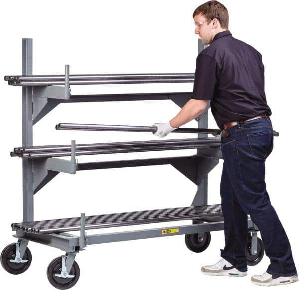 Little Giant - 5.09' High Single Sided Cantilever Rack - With Lip, 4,000 Lb Capacity, 60" Base Length, 19" Arm Length - All Tool & Supply