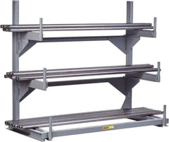 Little Giant - 4-1/4' High Single Sided Cantilever Rack - With Lip, 4,000 Lb Capacity, 48" Base Length, 13" Arm Length - All Tool & Supply