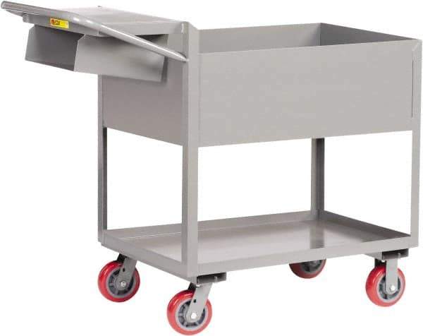 Little Giant - 3,600 Lb Capacity, 18" Wide x 46" Long x 41" High Deep Shelf Cart - 2 Shelf, Steel, Polyurethane Casters - All Tool & Supply