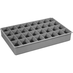 Durham - Small Parts Boxes & Organizers; Type: Compartment Box ; Width (Inch): 11-15/16 ; Depth (Inch): 18-1/16 ; Height (Inch): 2.96875 ; Number of Compartments: 32 - Exact Industrial Supply