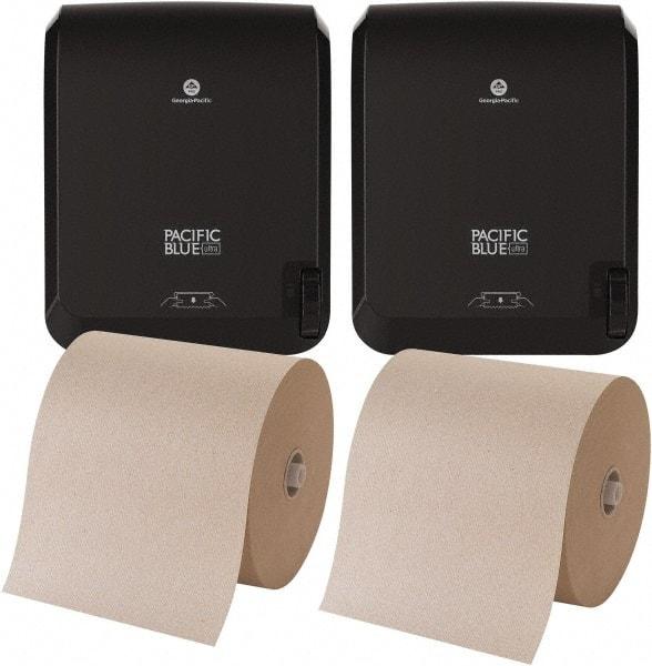 Georgia Pacific - Hard Roll of 1 Ply Brown Paper Towels - 7-7/8" Wide, 1,150' Roll Length, (2) 13 x 9 x 16 Mechanical Dispenser - All Tool & Supply