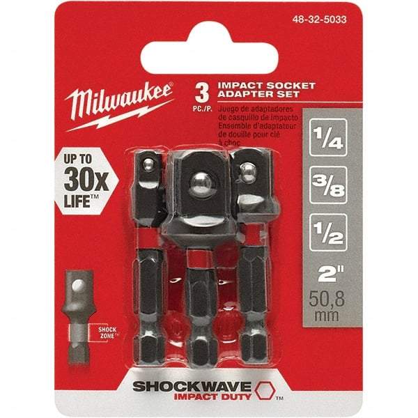 Milwaukee Tool - Power & Impact Screwdriver Bit Sets Point Type: Square Bit Type: Impact Socket Adapter - All Tool & Supply