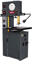 Dake - 15-1/2" Throat Capacity, Variable Speed Pulley Vertical Bandsaw - 25 to 1,200 SFPM, 2 hp, Three Phase - All Tool & Supply