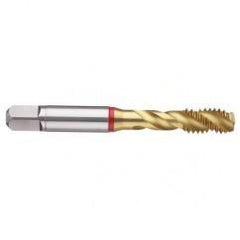 10-24 2B 3-Flute PM Cobalt Red Ring Semi-Bottoming 40 degree Spiral Flute Tap-TiN - All Tool & Supply