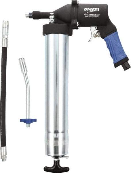 Umeta - Flexible & Rigid Air-Operated Grease Gun - 16 oz Capacity, 1/8 Thread Outlet, Cartridge & Suction Fill - All Tool & Supply