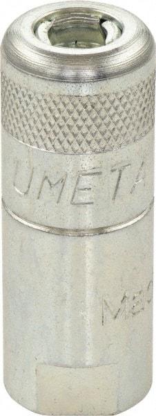 Umeta - 1-1/2" Long, 1/8 Thread, Zinc Plated Steel Grease Gun Coupler - NPT (F) Thread - All Tool & Supply