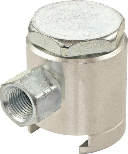 Umeta - 1-1/2" Long, 1/8 Thread, Aluminum Grease Gun Button-Head Coupler - NPT (F) Thread - All Tool & Supply