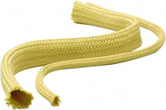 Atlantex - 1-1/2" ID Yellow Braided Cut-Resistant Sleeve for Hoses - 50' Long, -320 to 320°F - All Tool & Supply