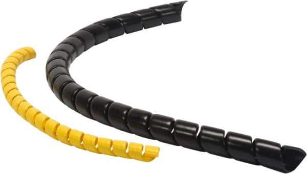 Atlantex - 1.7" ID Black Spiral Guard Wrap for Hoses - 100' Long, -60 to 175°F - All Tool & Supply