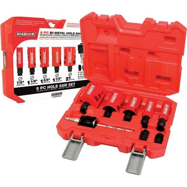 Freud - Hole Saw Kits Minimum Saw Diameter (Inch): 7/8 Maximum Saw Diameter (Inch): 2 - All Tool & Supply