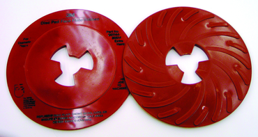 7" - Extra Hard Red - Disc Pad Face Plate Ribbed - All Tool & Supply