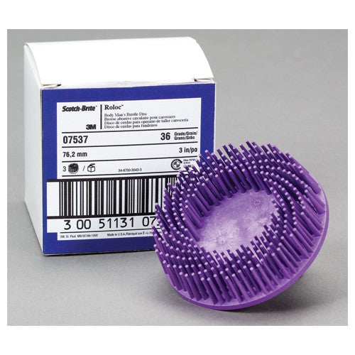 Scotch-Brite Roloc Body Man's Bristle Disc 07536 RD-ZB 36 2″ - All Tool & Supply