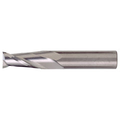 3/16″ × 3/16″ × 5/8″ × 2″ RHS / RHC Solid Carbide 2-Flute Square End Single End General Purpose End Mill - Bright