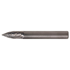 SG-3 Double Cut Solid Carbide Bur-Pointed Tree Shape - Exact Industrial Supply