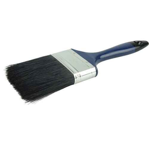 3″ Varnish Brush, Black China Bristle Fill, 3″ Trim Length, Blue Foam Handle - All Tool & Supply