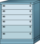 Midrange-Standard Cabinet - 6 Drawers - 30 x 28-1-4 x 37-3/16" - Multiple Drawer Access - All Tool & Supply