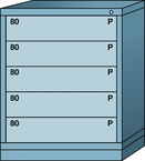 Midrange-Standard Cabinet - 5 Drawers - 30 x 28-1/4 x 37-3/16" - Multiple Drawer Access - All Tool & Supply