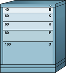 Midrange-Standard Cabinet - 5 Drawers - 30 x 28-1/4 x 37-3/16" - Single Drawer Access - All Tool & Supply