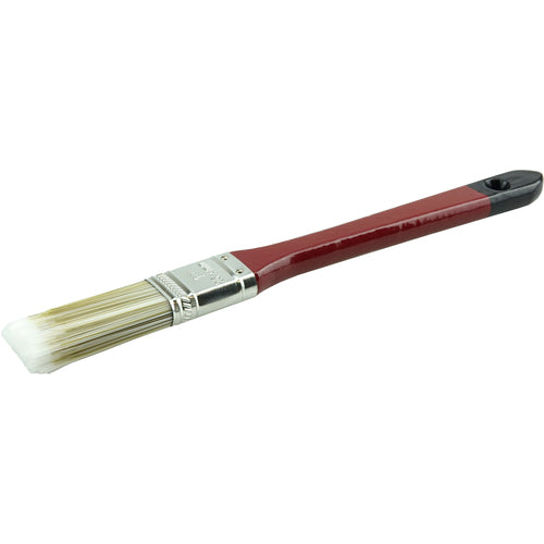 1″ Flat Sash Brush, Poly/Nylon Fill, 2-1/4″ Trim Length, Red Foam Handle - All Tool & Supply