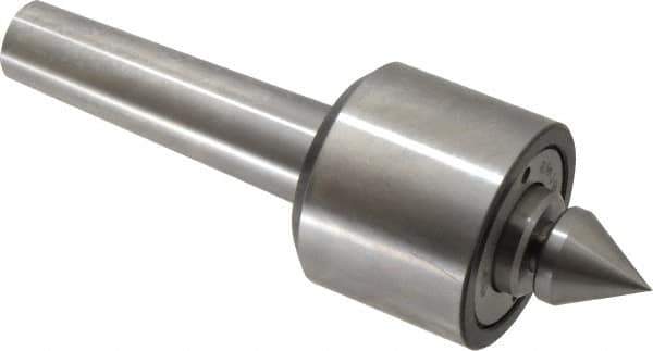 Riten - MT4 Taper Shank, 2-7/8" Head Diam Live Center - 5,500 Max RPM, 3-5/16" Head Length, 1-1/4" Point Diam, 1/4" Point Len, 550 Lb Max Workpc, 2-15/16" OAL, Male Point - All Tool & Supply