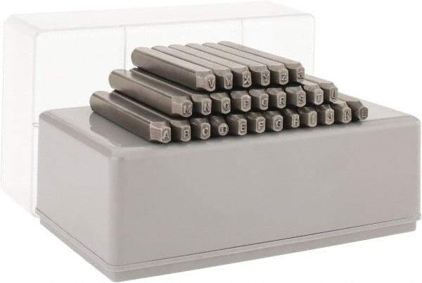 C.H. Hanson - 27 Piece, 3/32" Character Steel Stamp Set - Letters, Reverse - All Tool & Supply