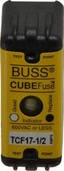 Cooper Bussmann - 300 VDC, 600 VAC, 17.5 Amp, Time Delay General Purpose Fuse - Plug-in Mount, 1-7/8" OAL, 100 at DC, 200 (CSA RMS), 300 (UL RMS) kA Rating - All Tool & Supply