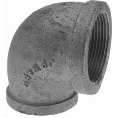 Black 90 ° Elbow: 2-1/2 x 2″, 150 psi, Threaded Malleable Iron, Black Finish, Class 150