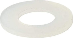 Made in USA - 1/4" Screw, Grade 6/6 Nylon Standard Flat Washer - 6.53mm ID x 1/2" OD, 0.81mm Thick - All Tool & Supply