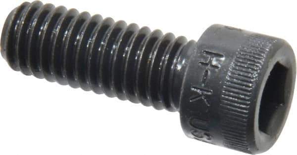 Made in USA - 3/8-16 UNC Hex Socket Drive, Socket Cap Screw - Alloy Steel, Black Oxide Finish, Fully Threaded, 1" Length Under Head - All Tool & Supply