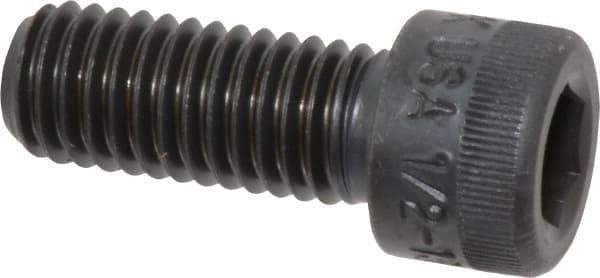 Made in USA - 1/2-13 UNC Hex Socket Drive, Socket Cap Screw - Alloy Steel, Black Oxide Finish, Fully Threaded, 1-1/4" Length Under Head - All Tool & Supply