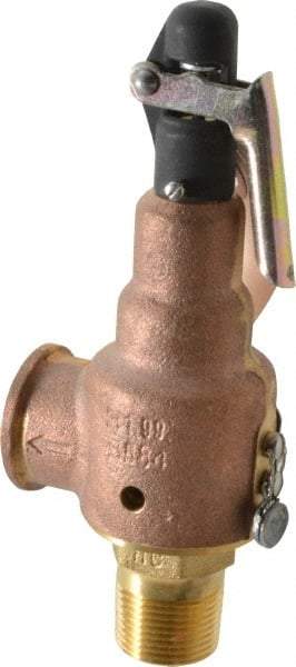 Midwest Control - 3/4" Inlet, 3/4" Outlet, ASME Safety Relief Valve - 150 Max psi, Bronze, 350 Cubic' per Min - All Tool & Supply